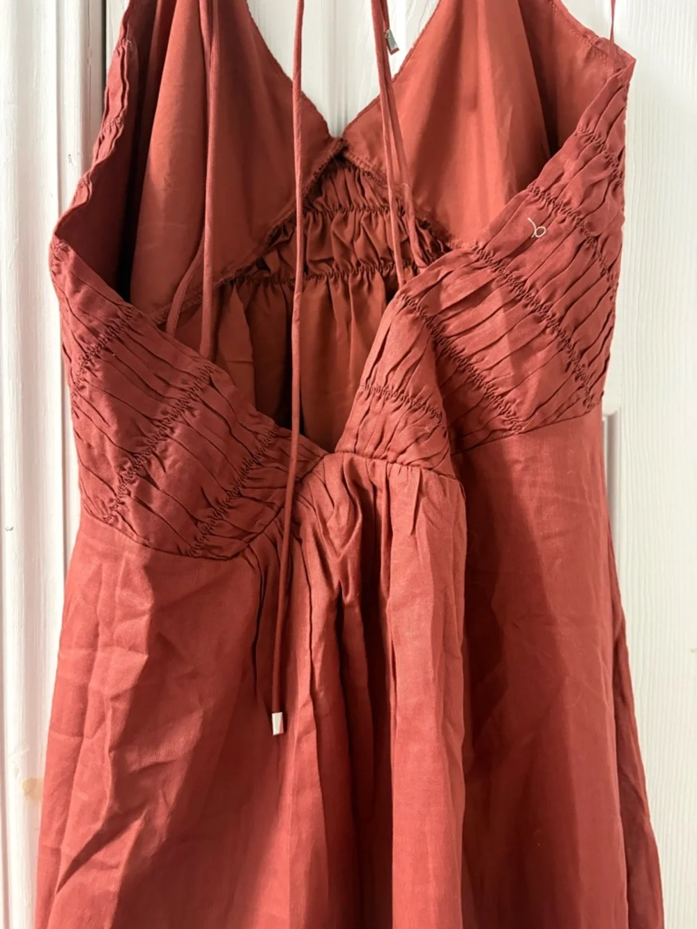 Steve Madden Burnt Orange Maxi Dress with V-Neck - Picture 6 of 6